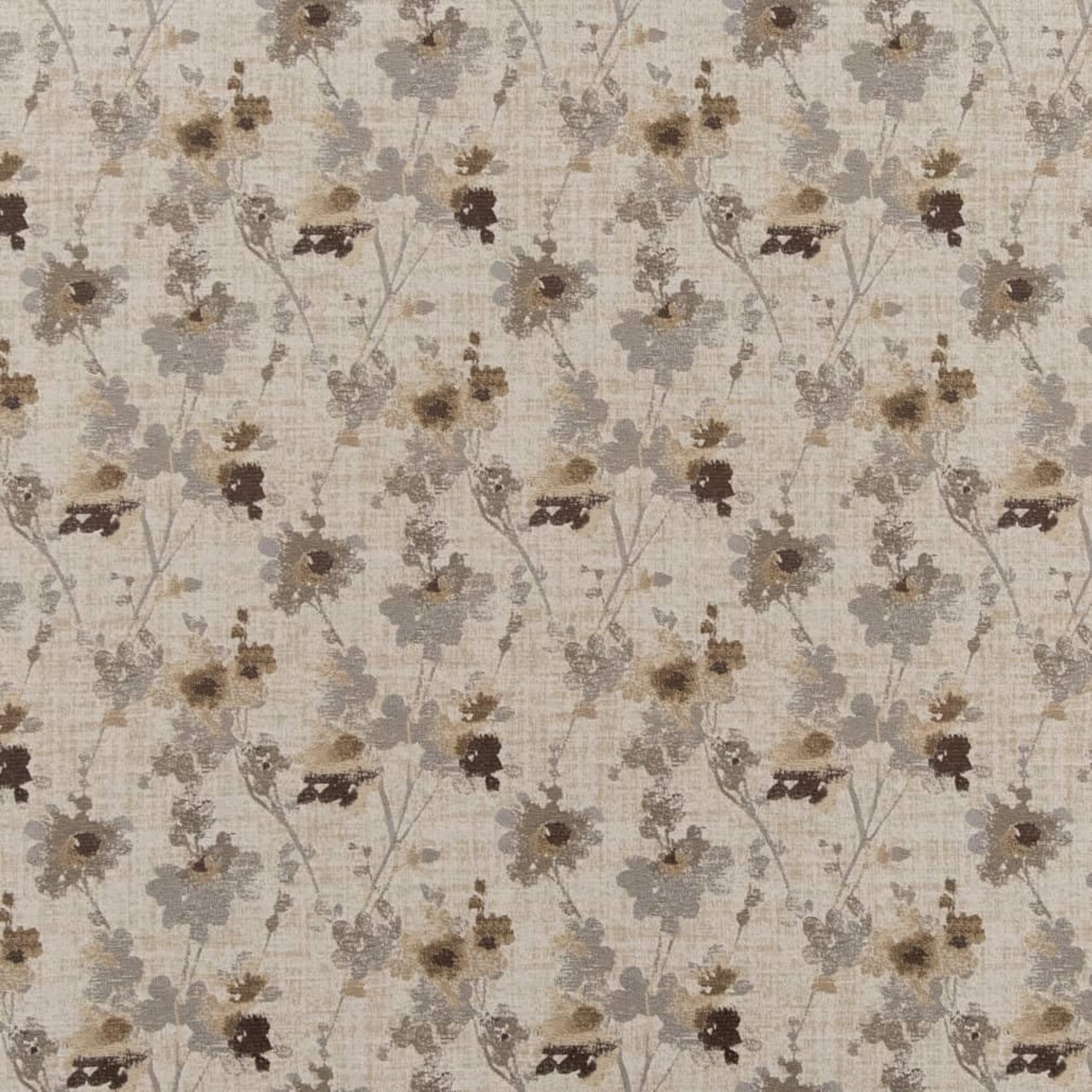 Natural Floral Tapestry Woven Pattern Upholstery Fabric by The Yard - SKU: Hopkins Linen